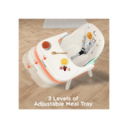 R for Rabbit Cherry Berry Tusky High Chair For Kids 3-in-1 Convertible with Detachable & Adjustable Food Tray - Green Cream