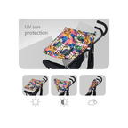 R for Rabbit Pixie Buggy Stroller Easy to Fold and Store, UV Sun Protection Canopy, Rear Brakes, Storage Bag - Black Multi