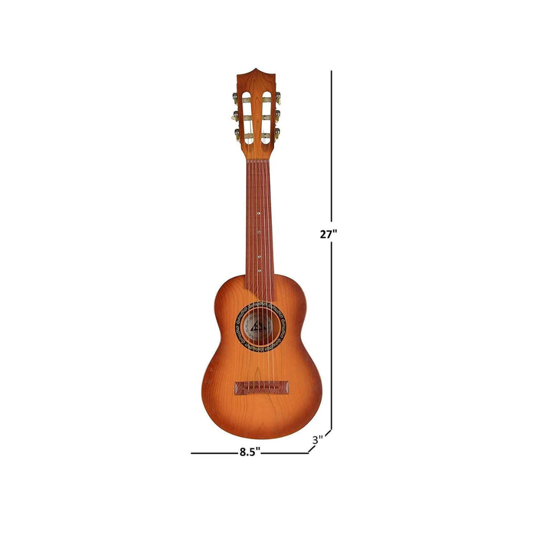 Rainbow Toys Guitar 6-String Wooden Finish Non-Electric Practice Guitar