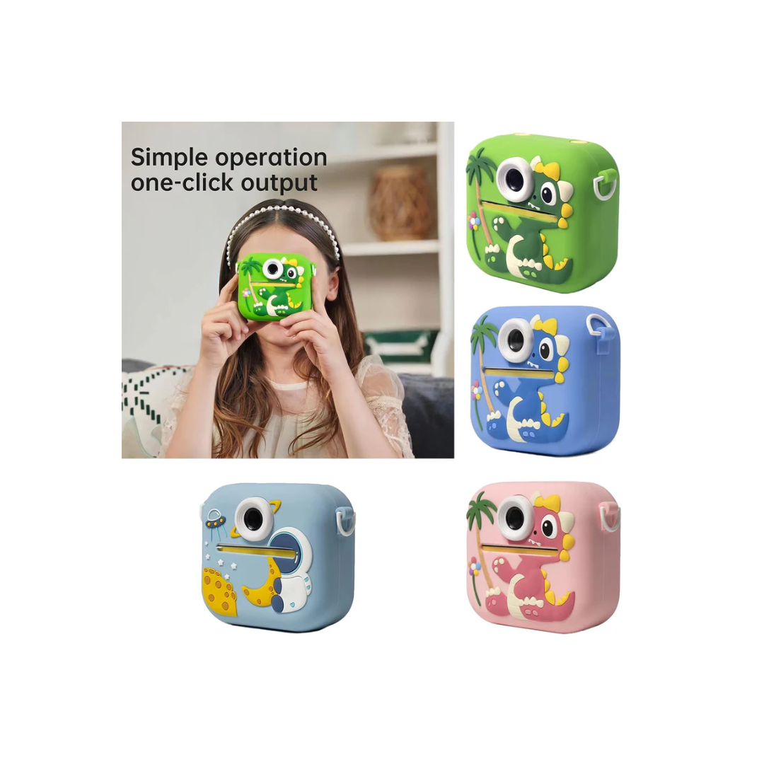 Rainbow Toys Print Camera Dinosaur Shape Instant Photo Printer For Kids assorted Color