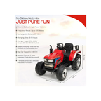Toyzone Licensed Mahindra Electric Tractor Rechargeable Ride on with 12V 12AH Battery LED Lights, MP3 Music-USB
