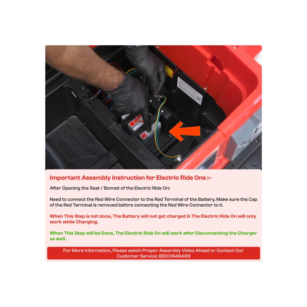 Toyzone Licensed Mahindra Electric Tractor Rechargeable Ride on with 12V 12AH Battery LED Lights, MP3 Music-USB