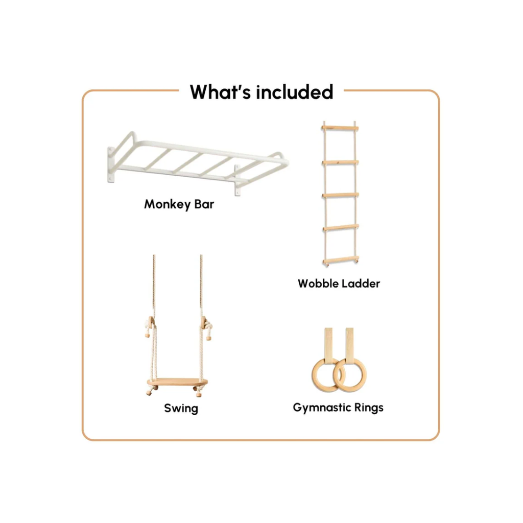 Curious Cub Monkey Bar with attachments