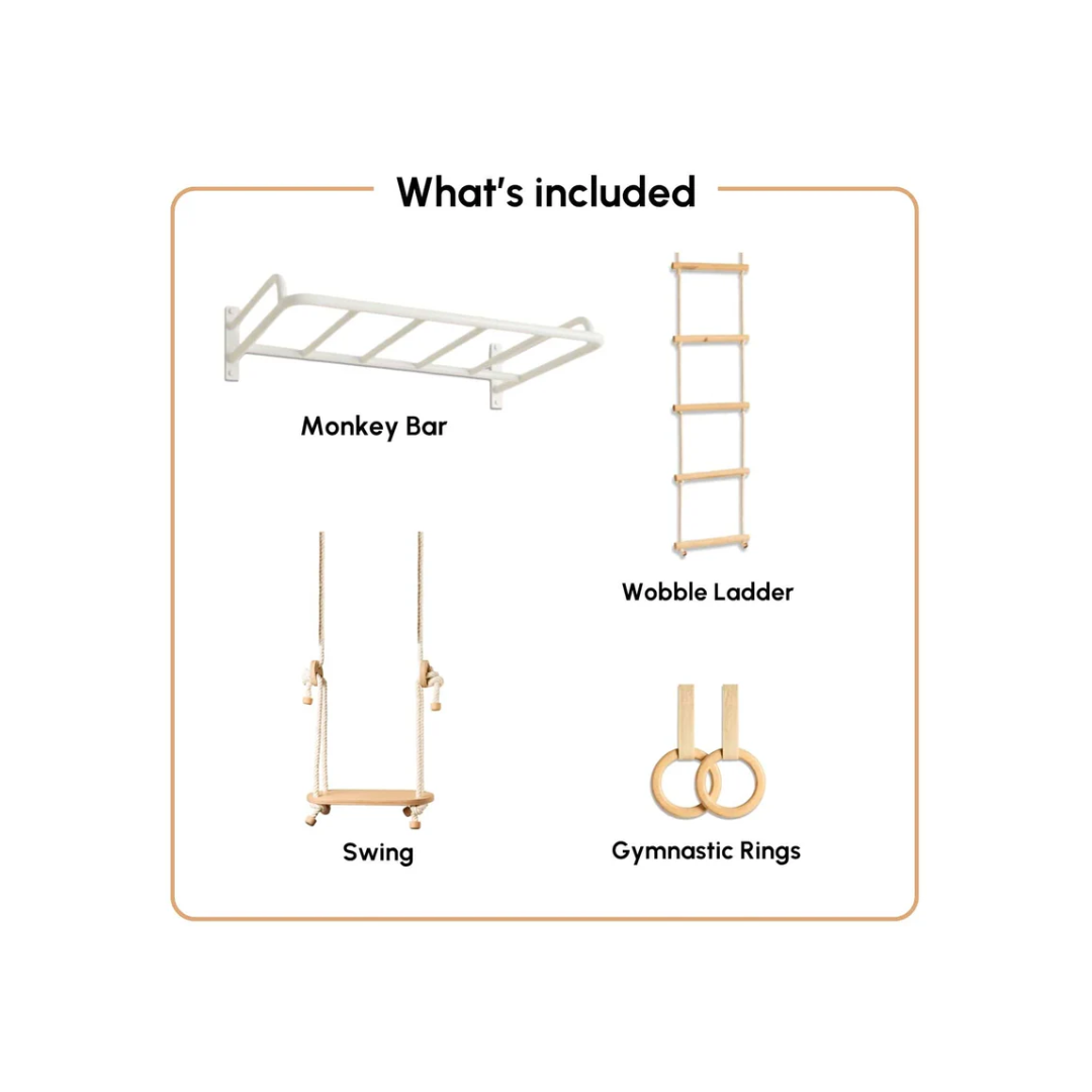 Curious Cub Monkey Bar with attachments