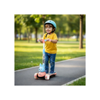 R for Rabbit Road Runner Bunny Scooter For Kids With PU LED Wheels - Pink Blue