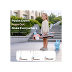 R for Rabbit Road Runner Bunny Scooter For Kids With PU LED Wheels - Pink Blue