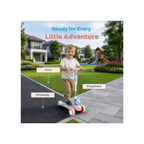 R for Rabbit Road Runner Bunny Scooter For Kids With PU LED Wheels - Pink Blue