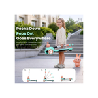 R for Rabbit Road Runner Bunny Scooter For Kids With PU LED Wheels - Green Peach