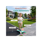 R for Rabbit Road Runner Bunny Scooter For Kids With PU LED Wheels - Green Peach