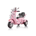 Rainbow Toys Vespa 12v Battery Operated Rechargeable Ride On Scooter with Music & Lights (Pink, Double Seater)