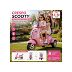 Rainbow Toys Vespa 12v Battery Operated Rechargeable Ride On Scooter with Music & Lights (Pink, Double Seater)
