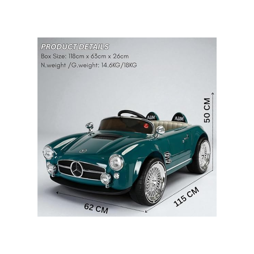 Rainbow Toys Battery Oprated AMR GT Sports Mercedes Car Green Teal