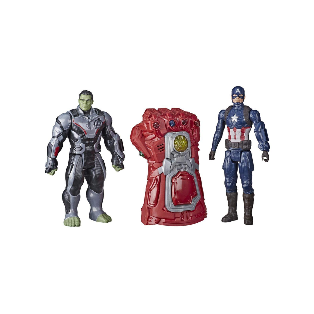 Marvel Avengers: Endgame Hulk Captain America Electronic Gauntlet Action Figure Combo Pack