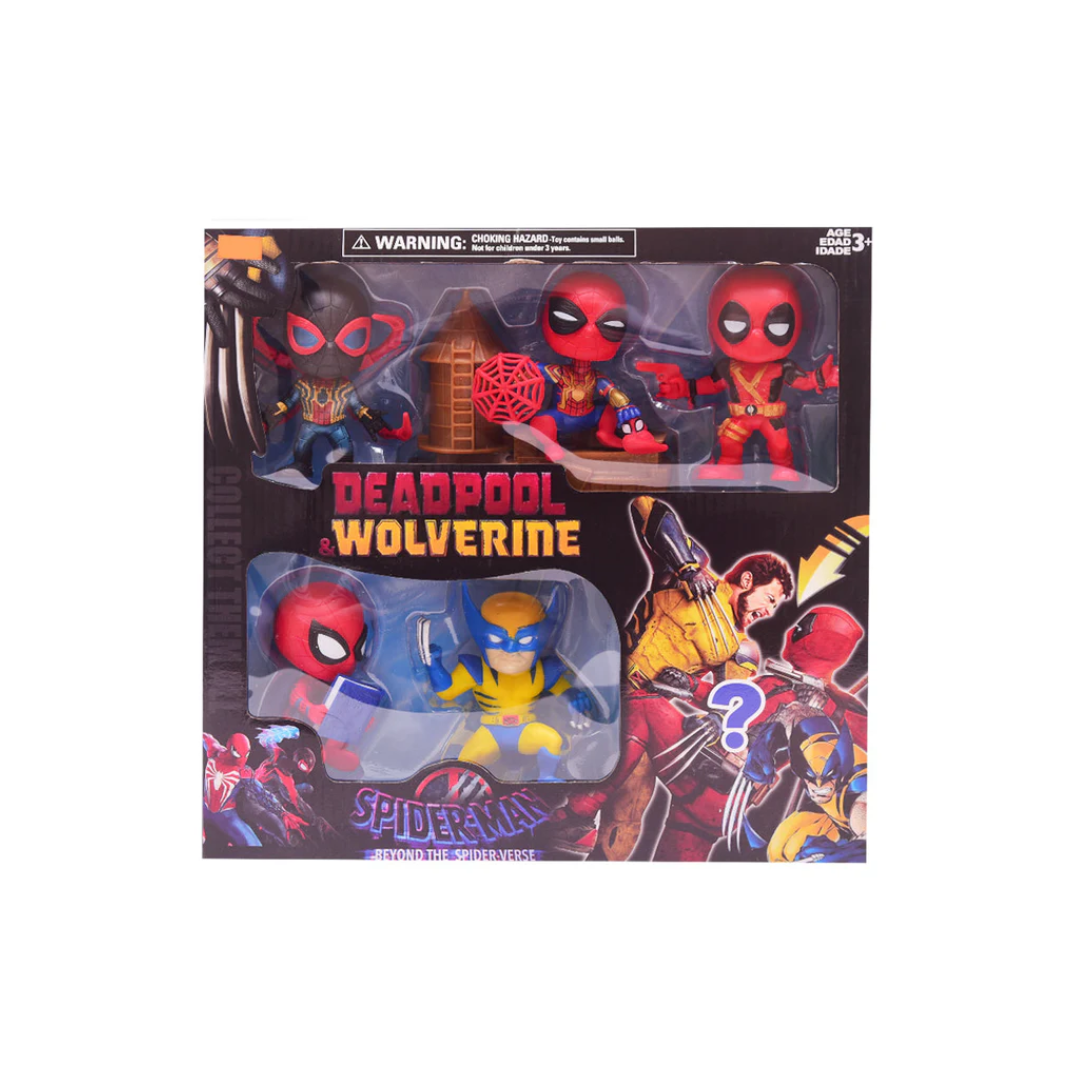 Marvel Mini Heroes – Deadpool - Wolverine Action Figure Set (5 PCS)