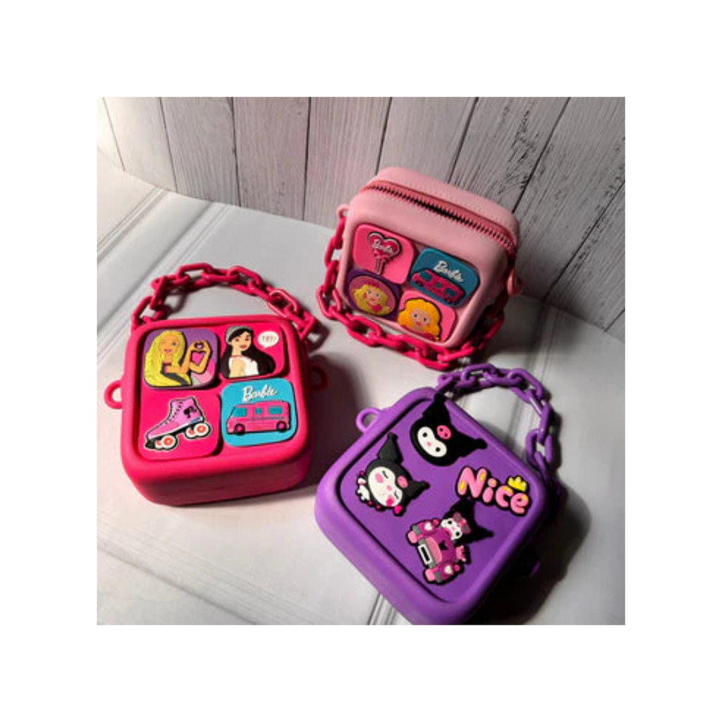 Kuromi Diy Sling Bag With Badges & Funky Chain Handle Assorted