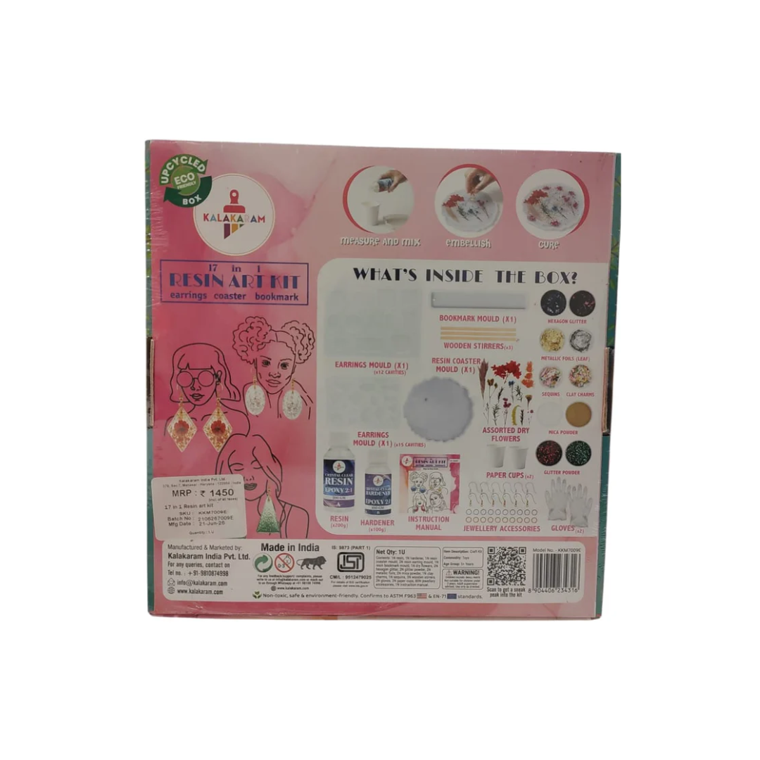 Kalakaram 17 in 1 Resin Art Kit Epoxy Resin Art DIY Handmade Gifts