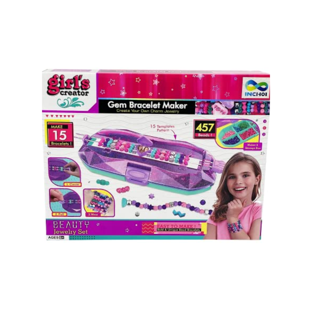 Girl's Creator Maker Gem Bracelet Maker Beauty Jewelry Set