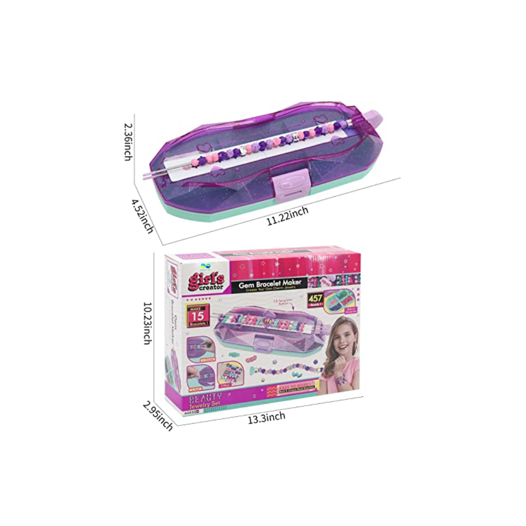 Girl's Creator Maker Gem Bracelet Maker Beauty Jewelry Set