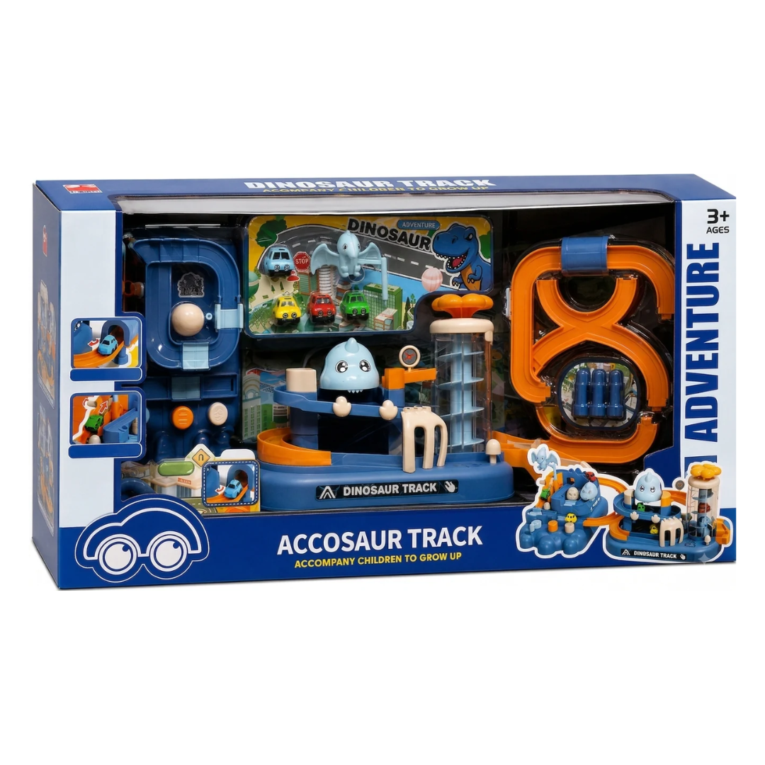 Dinosaur Track Adventure Playset – Interactive Dino Racing Track with Mini Cars & Accessories