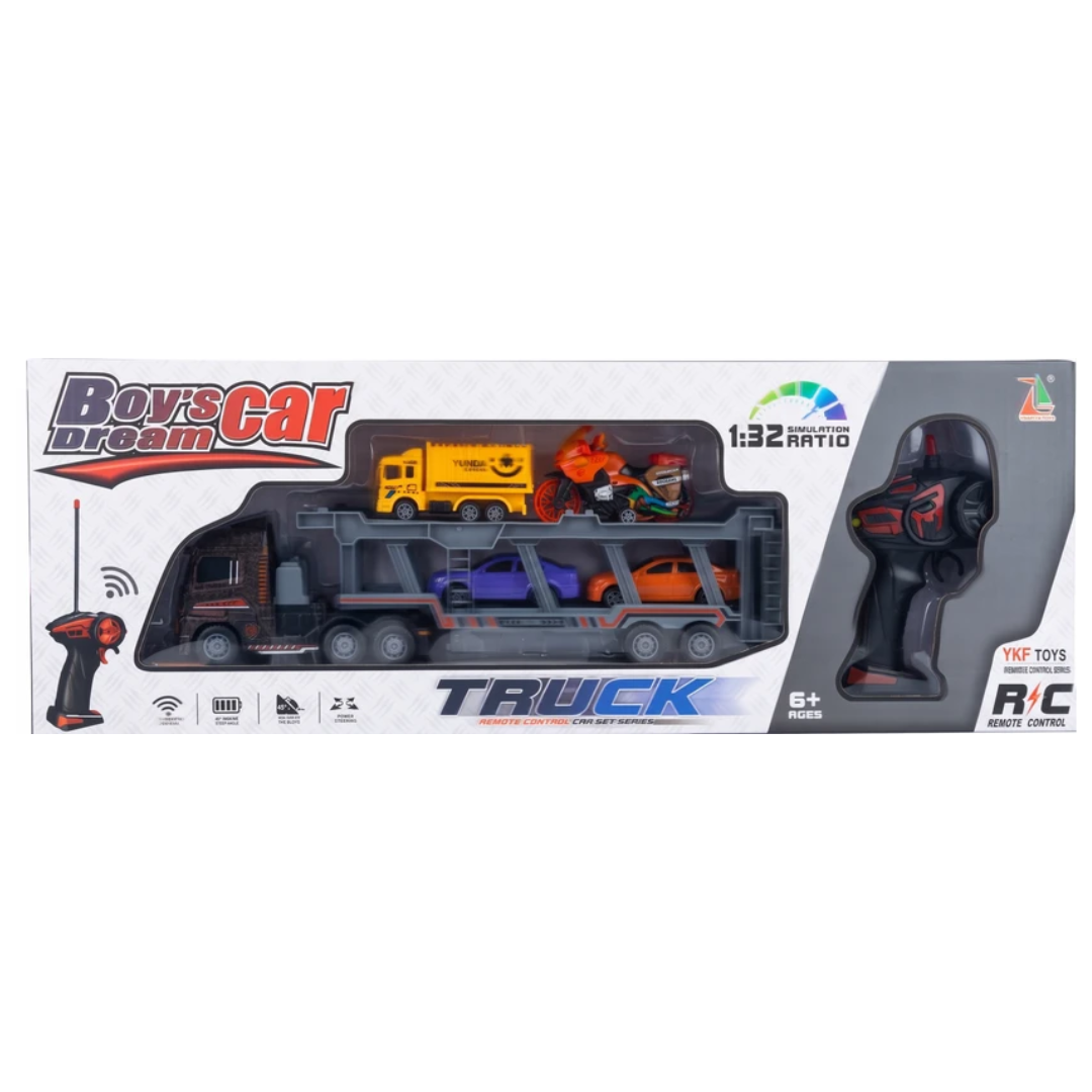 YKF Toys Remote Control Car Carrier Truck with Mini Vehicles – RC Truck Set