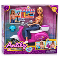 Anlily Collection Riding Trip Doll Set with Scooter – Pretend Play Toy for Kids 3+ Years