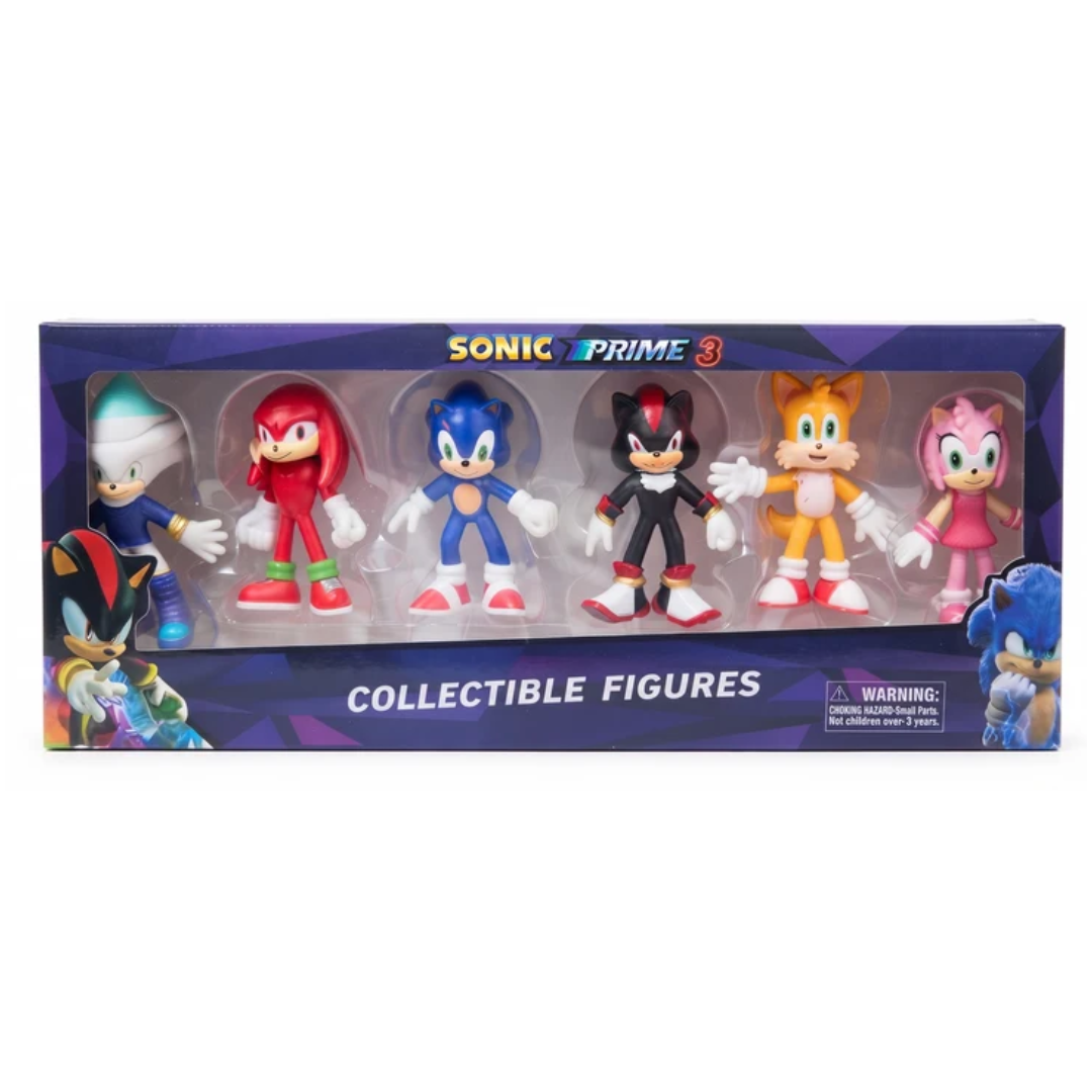 Sonic Prime 3 Collectible Action Figures Gift Set – 6-Piece Character