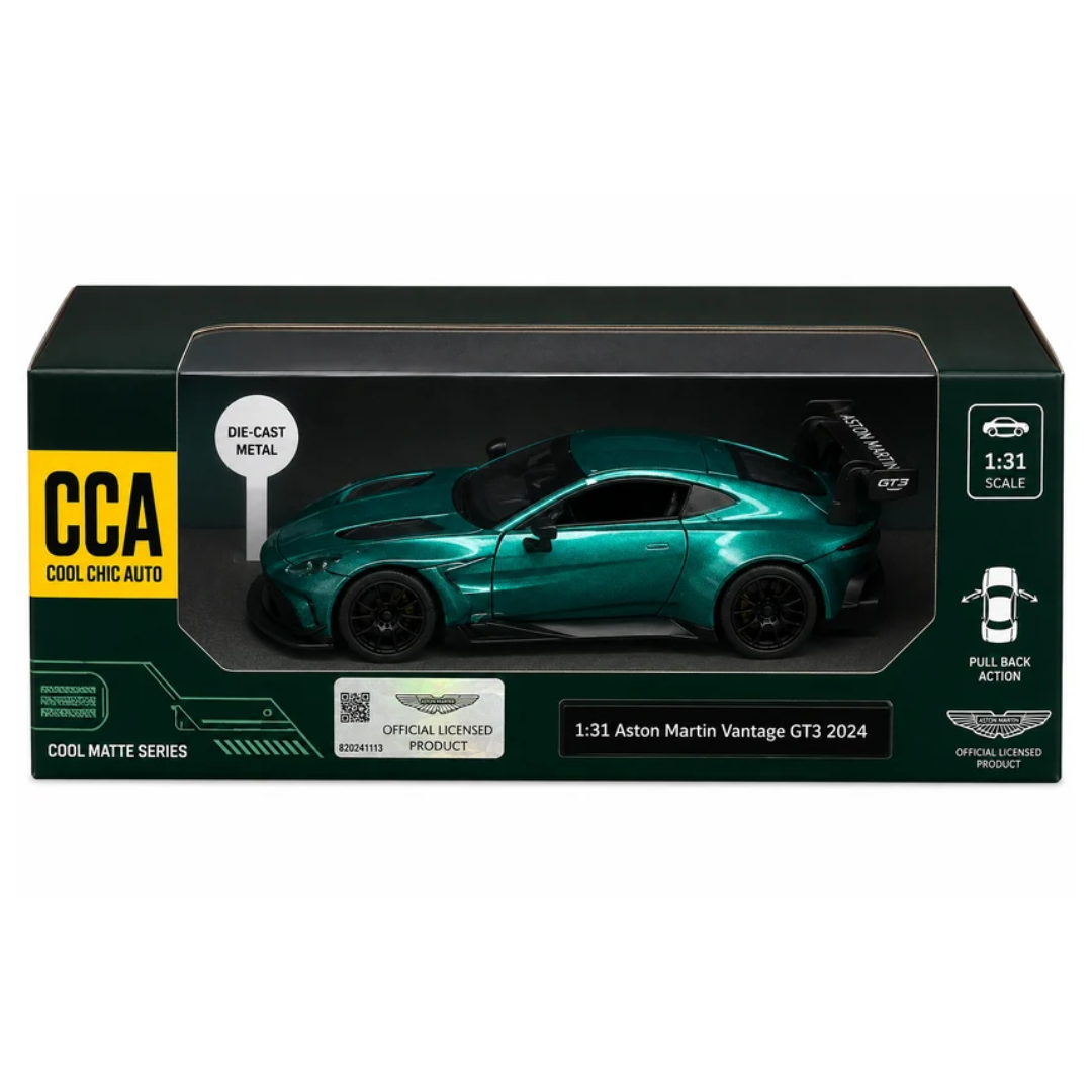 CCA Aston Martin Vantage GT3 2024 1:31 Die-Cast Model Car – Green
