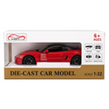 1:22 Die-Cast Sports Car Model with Light, Sound & Open Doors – Red