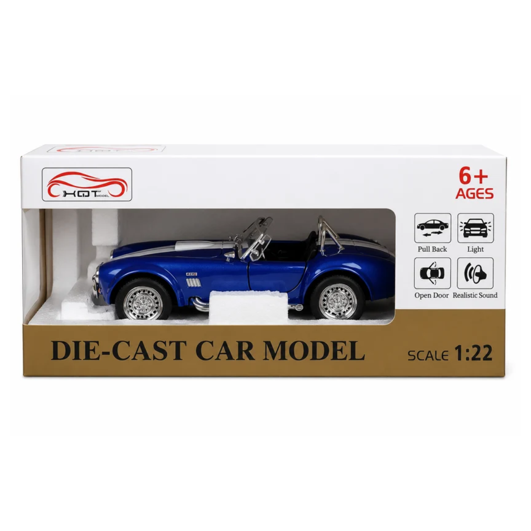 1:22 Classic Roadster Die-Cast Car with Light & Sound
