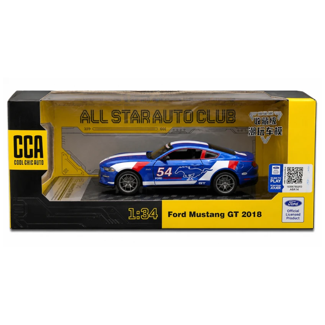 CCA Ford Mustang GT 2018 1:34 Official Licensed Die-Cast Car