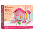 Princess House DIY Dollhouse Playset with Furniture – 61 Pcs