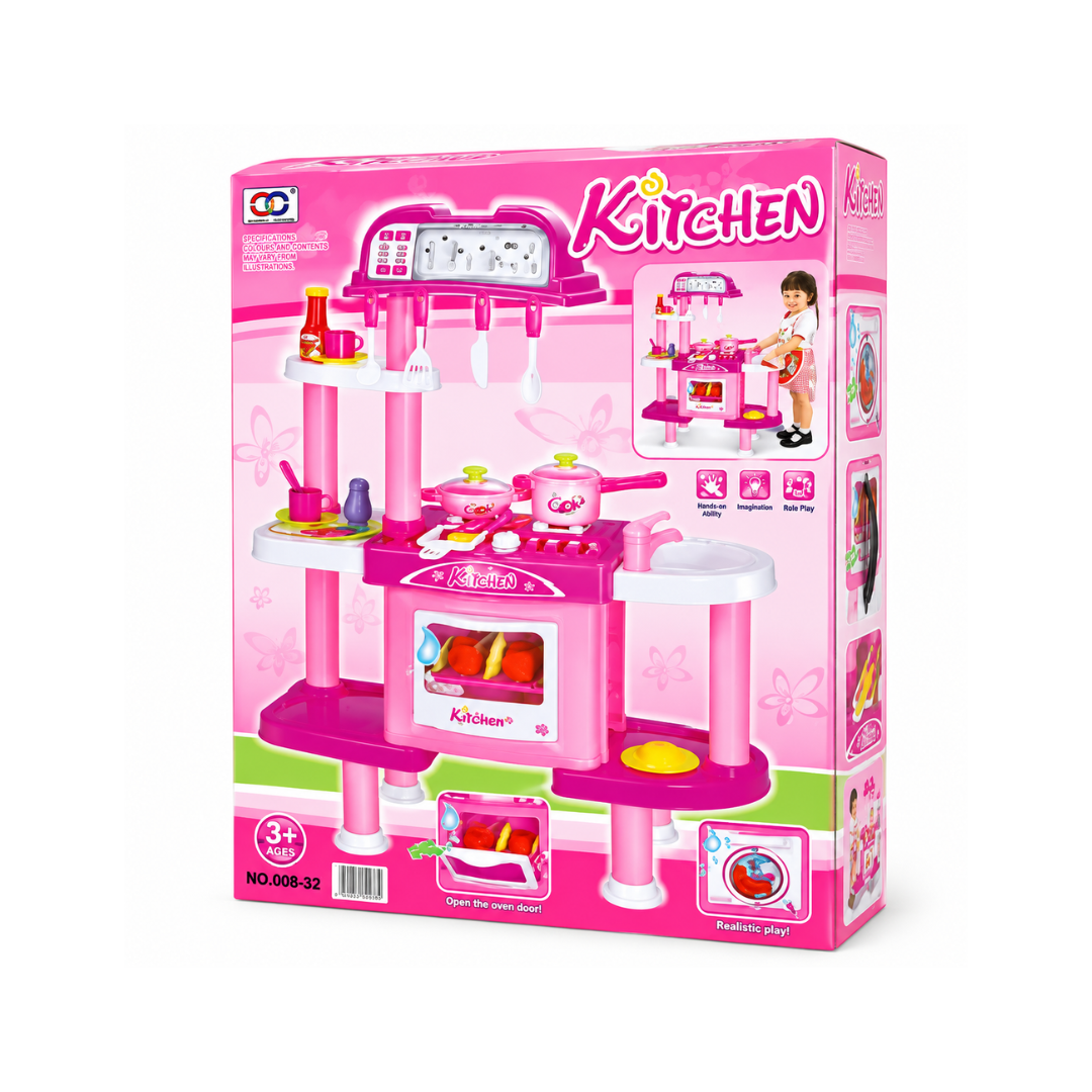 Rainbow Toys Kids Kitchen Play Set with Pretend Cookware & Accessories