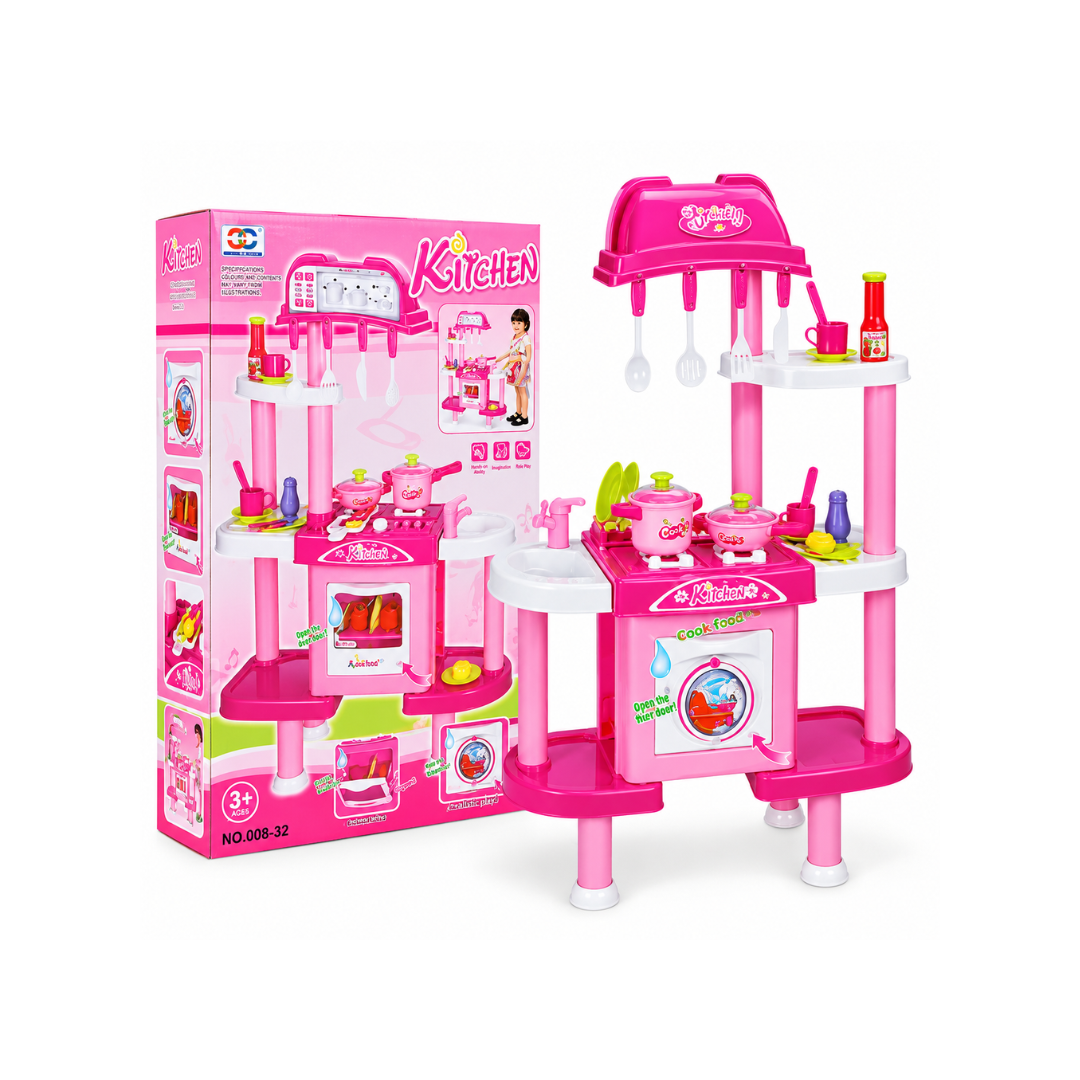Rainbow Toys Kids Kitchen Play Set with Pretend Cookware & Accessories
