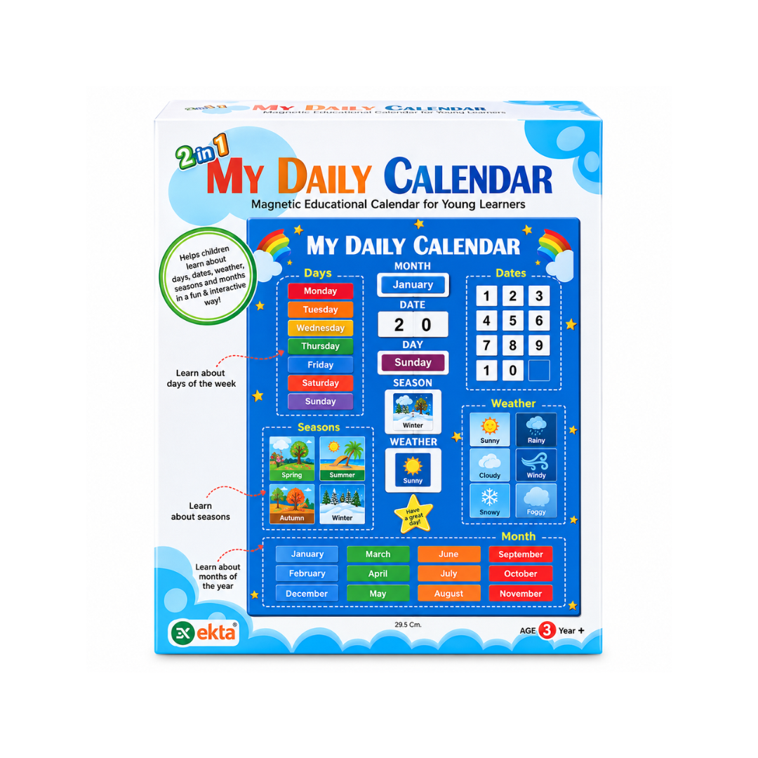 Ekta My Daily Calendar – Magnetic Educational Calendar for Kids