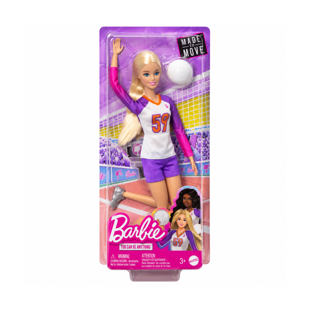 Mattel Barbie Made To Move Career Volleyball Player Doll