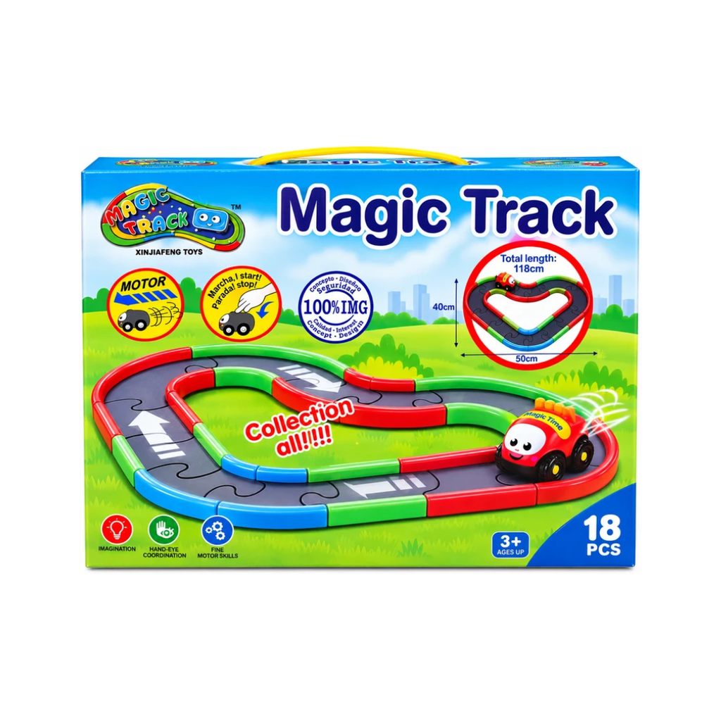 Magic Track Motorized Car Racing Track Set for Kids
