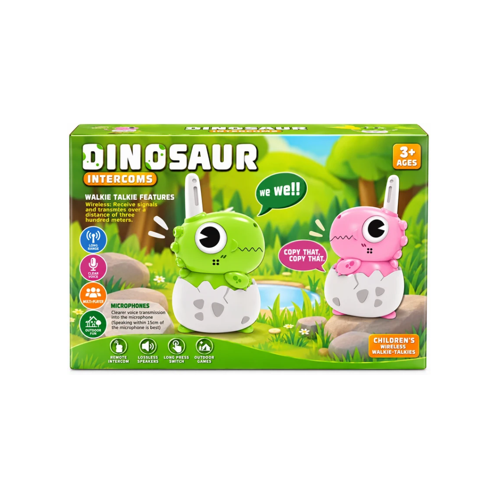 Dinosaur Intercom Walkie Talkie Toy for Kids – Wireless Communication Set