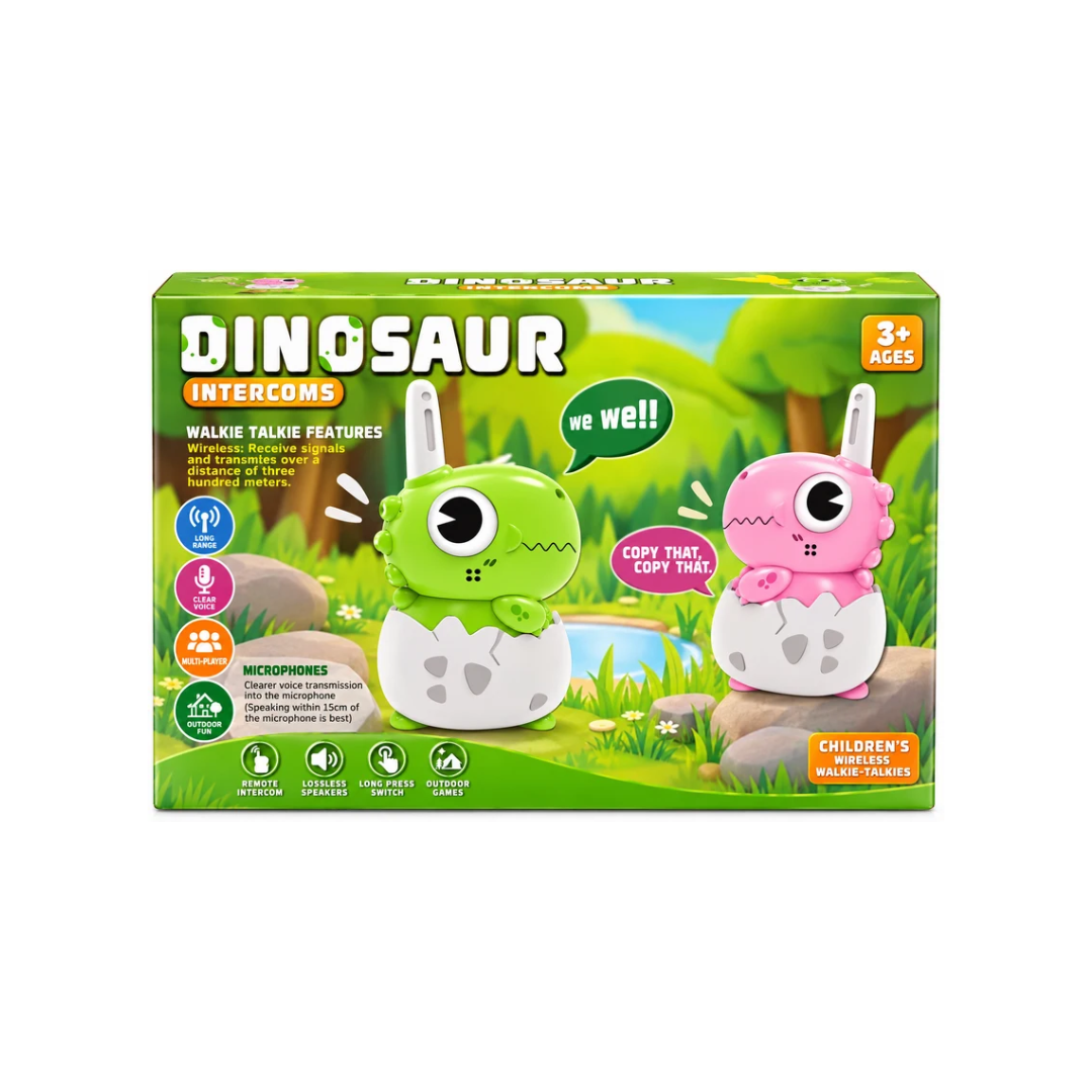 Dinosaur Intercom Walkie Talkie Toy for Kids – Wireless Communication Set