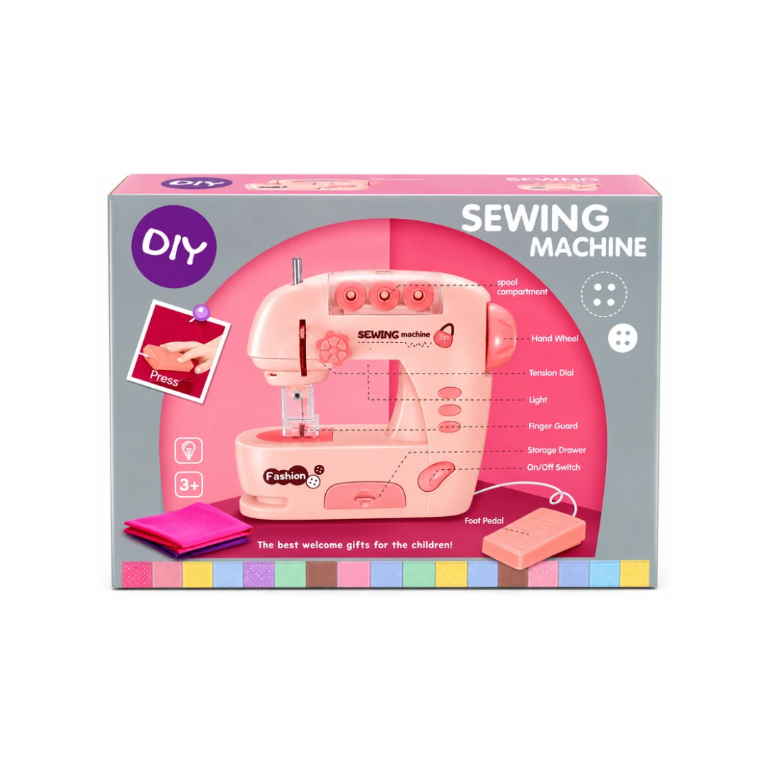 DIY Sewing Machine Toy for Kids – Pretend Play Sewing Machine Set, 3+ Years