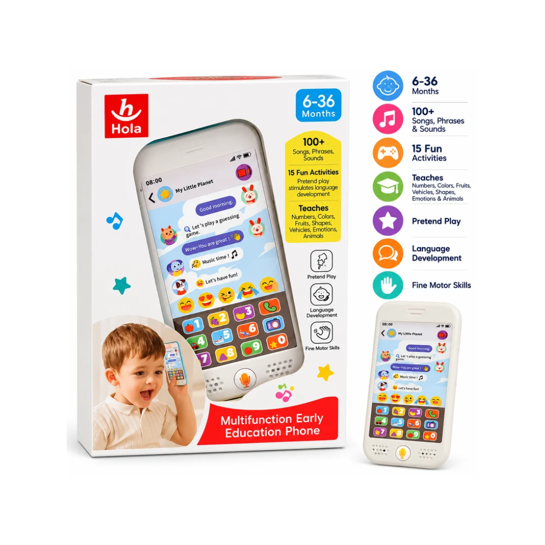 Hola Multifunction Early Education Phone Toy for Babies 6-36 Months