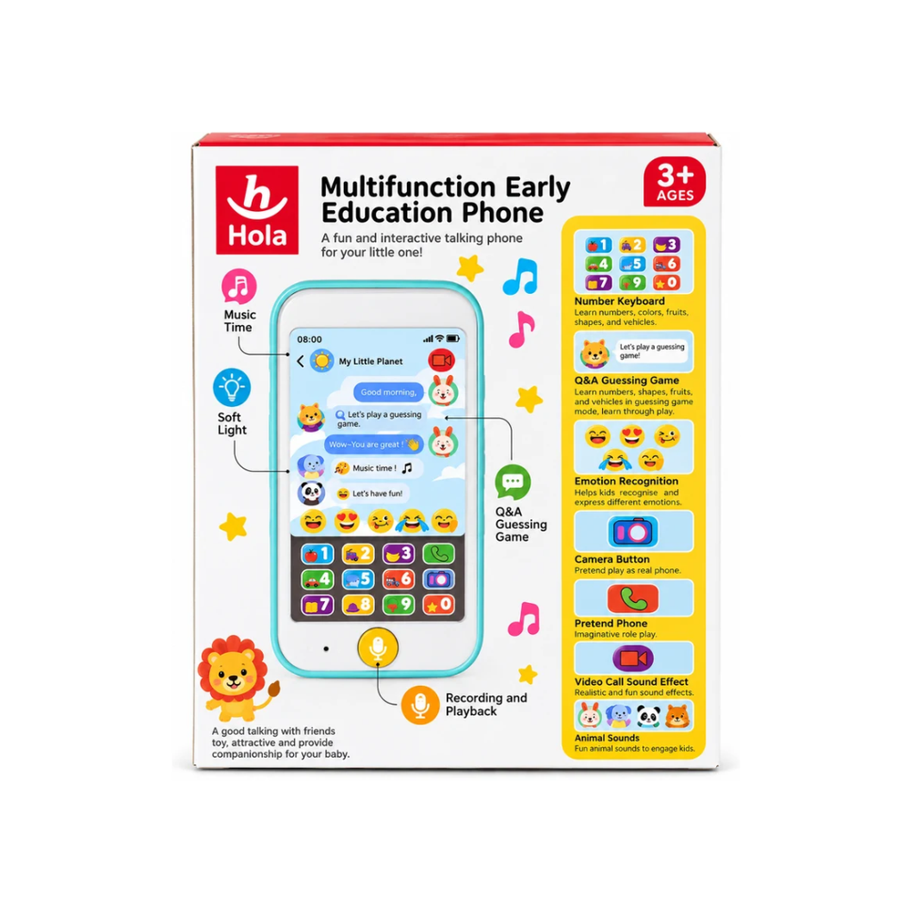 Hola Multifunction Early Education Phone Toy for Babies 6-36 Months
