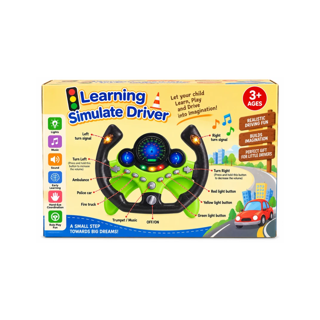 Learning Simulate Driver Steering Wheel Toy for Kids