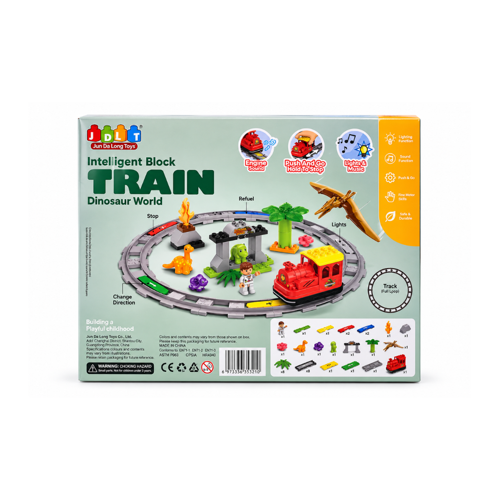 JDLT Train Dinosaur World Blocks 55Pcs