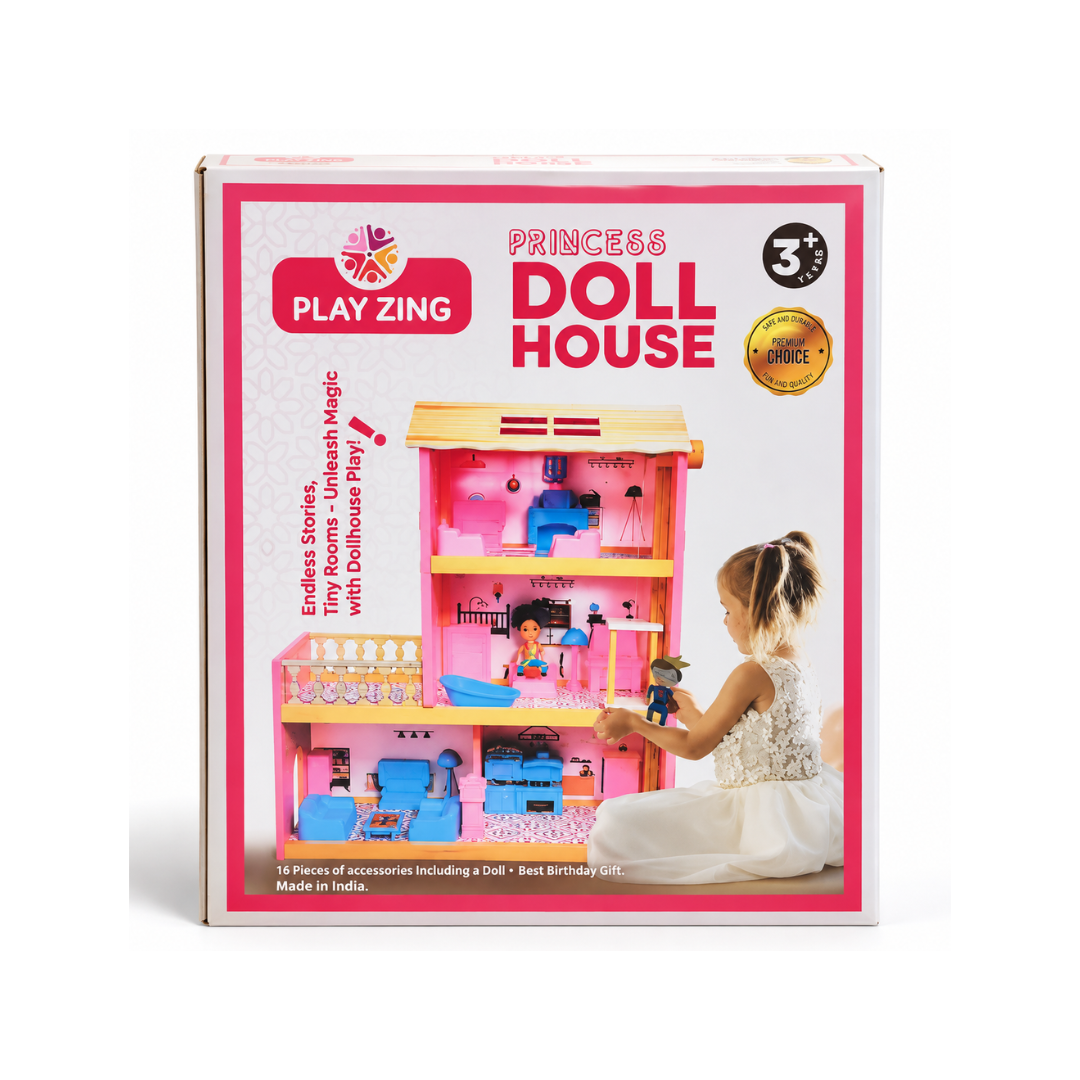 Playzing Wooden Princess Doll House Set