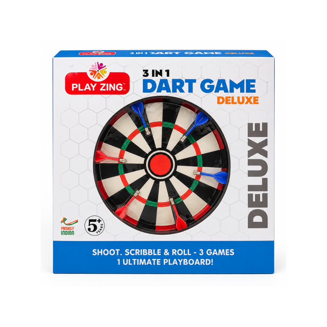 Play Zing 3-in-1 Magnetic Dart Board Game Deluxe for Kids