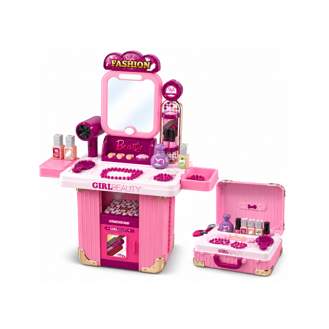 Makeup Real Action Play Set 3in1 Trolley Set