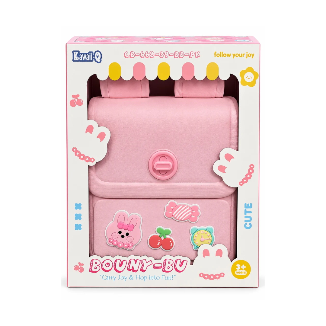 Kawaii Bunny-Bu Cute Kids Vanity & Storage Case – Pink