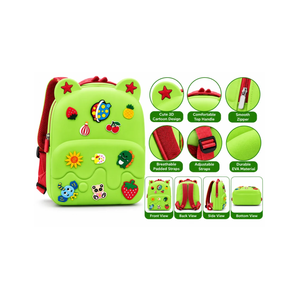 Cute 3D Cartoon Kids Backpack | Lightweight Kids Bag for School