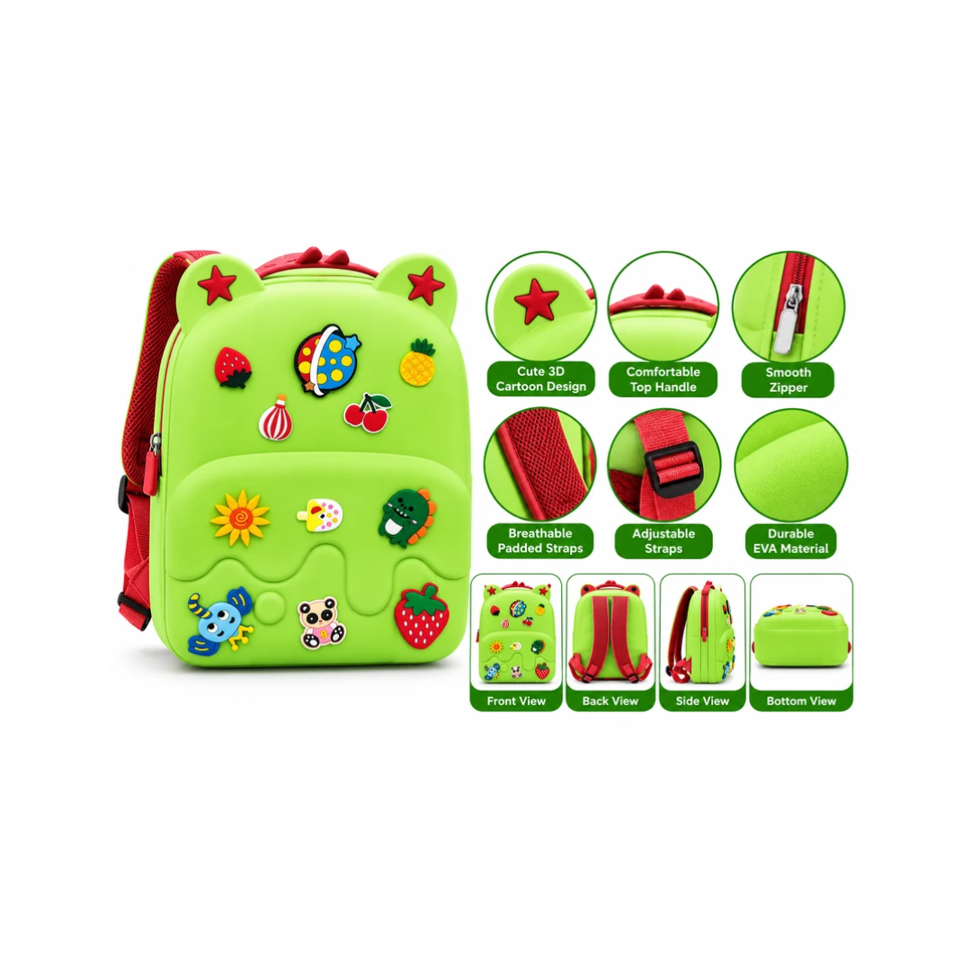Cute 3D Cartoon Kids Backpack | Lightweight Kids Bag for School