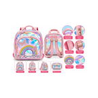 Kids Rainbow Glitter Transparent Backpack for Girls